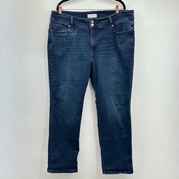 Lane Bryant Tighter Tummy Flex Magic Waistband High-Rise Straight Leg Jeans - Picture 1 of 9